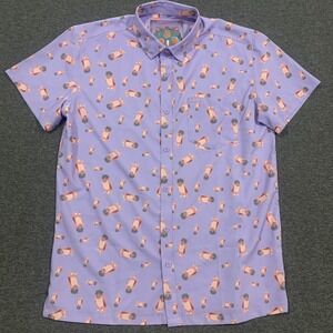 Retro Rifle Men's Shirt  N.V.G.O PURPLE OWL Short Sleeve  - Size L